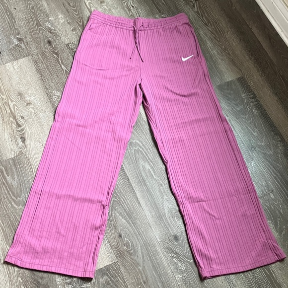 Nike Pants - Nike Sportswear Ribbed Jersey High-Rise Wide-Leg Pants